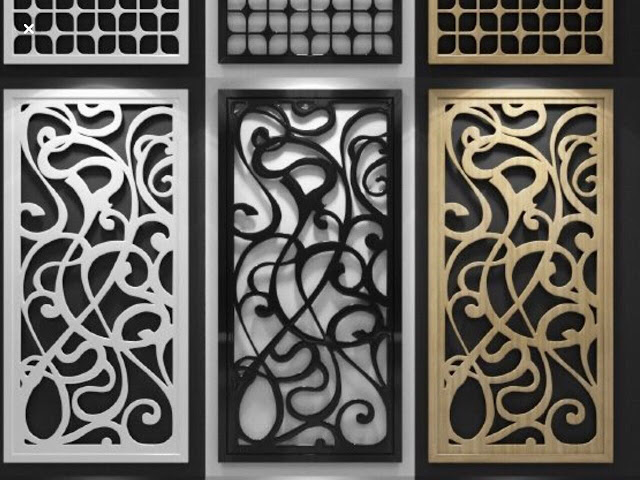 Laser Cut Pattern Panel Partition 3 Free DXF File
