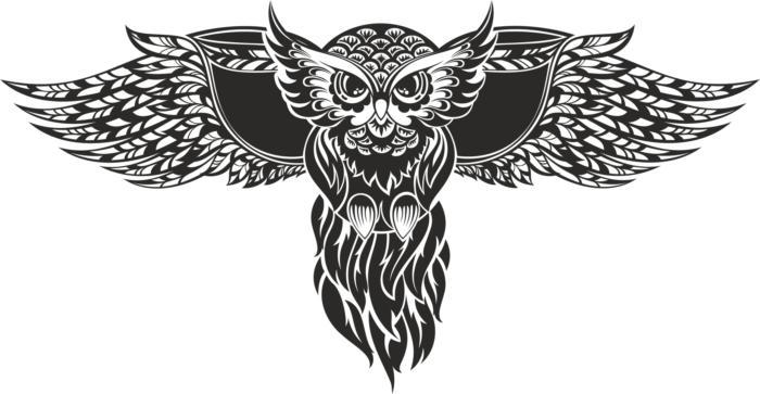 Silhouette Owl For Laser Cut Free CDR Vectors Art