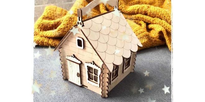 House With Handle Candy Box Basket For Laser Cut Free CDR Vectors Art