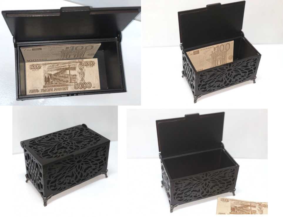 Carved Wooden Box Template For Laser Cut Free CDR Vectors Art