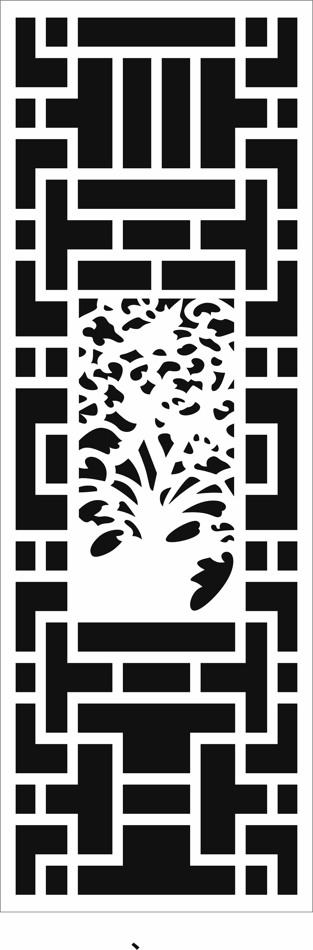 Ancient Partition Pattern Chinese Style Free DXF File