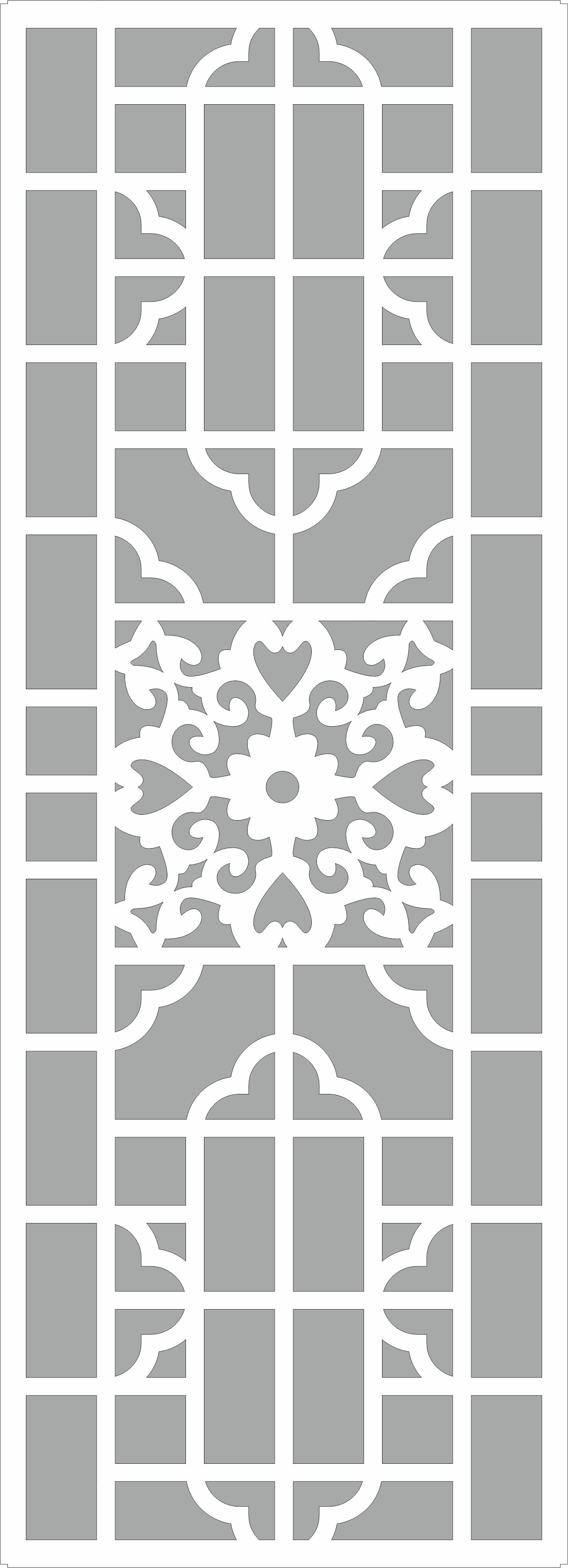 Partition Screen Room Divider Pattern Free DXF File