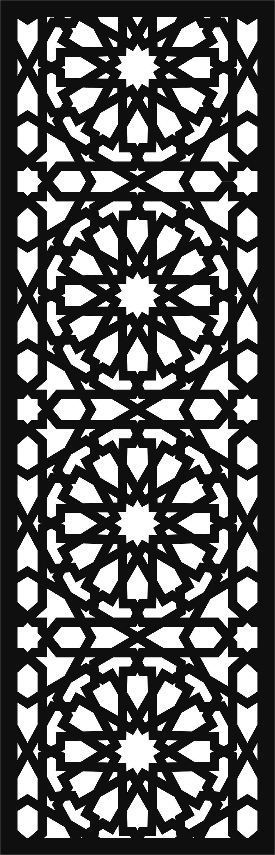 Laser Cut Living Room Seamless Screen Panel Free DXF File