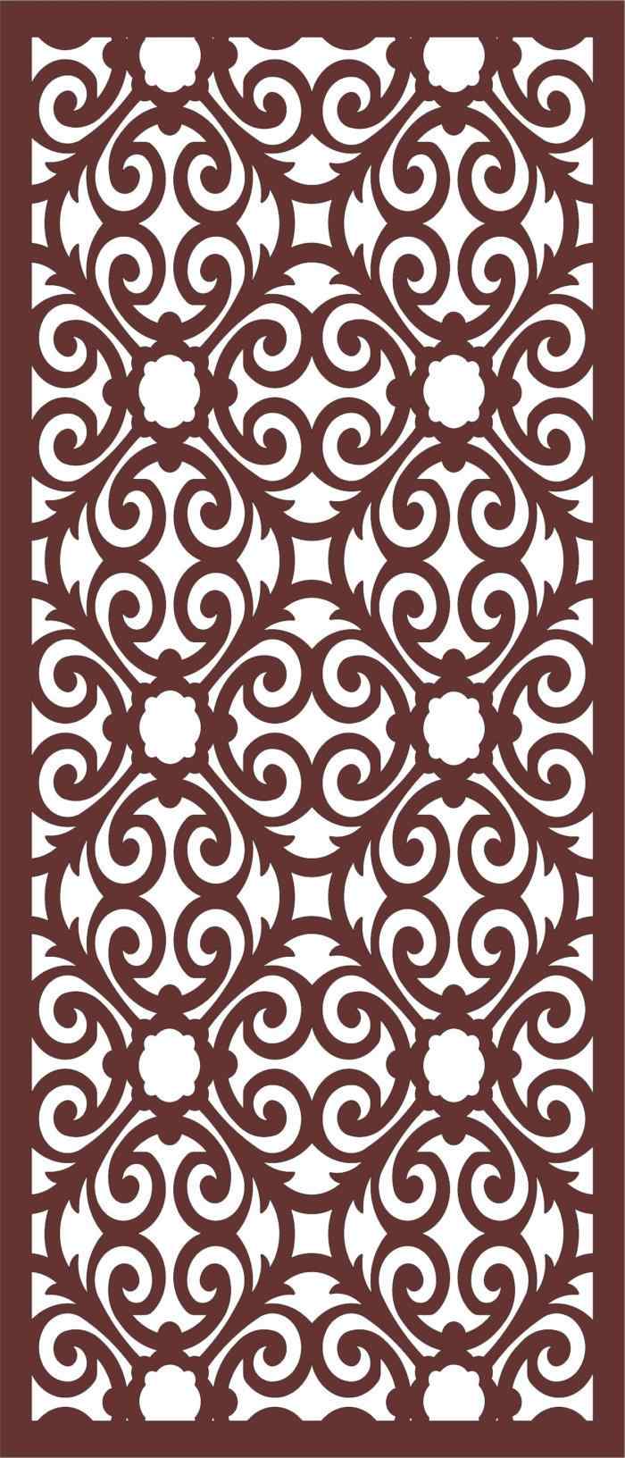 Panel Room Divider Seamless Pattern Free DXF File