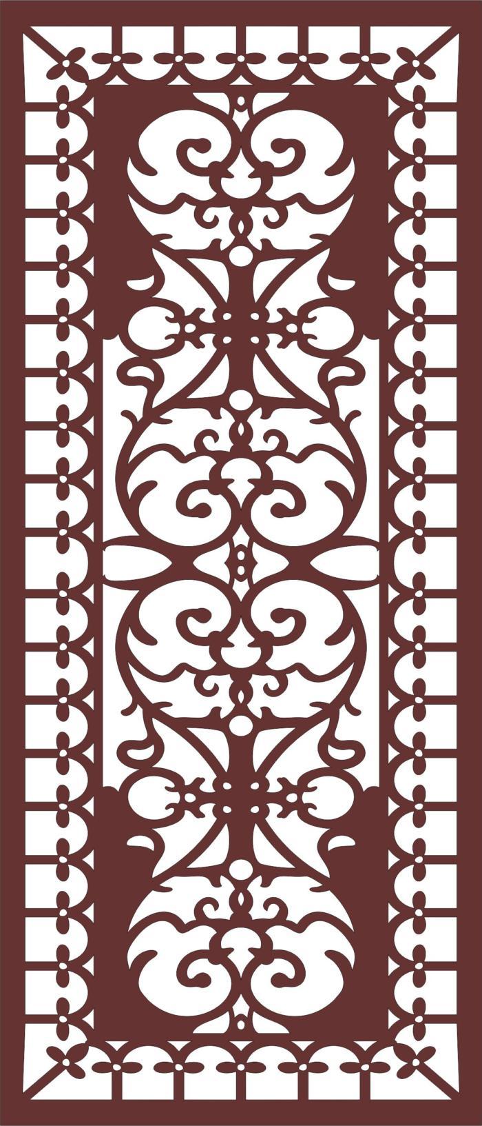 Panel Screen Room Divider Seamless Design Pattern Free DXF File