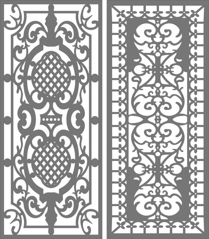 Screen Room Divider Seamless Design Patterns Free DXF File