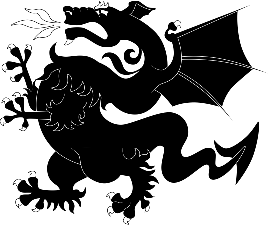 Heraldric Dragon Animal Free CDR Vectors Art