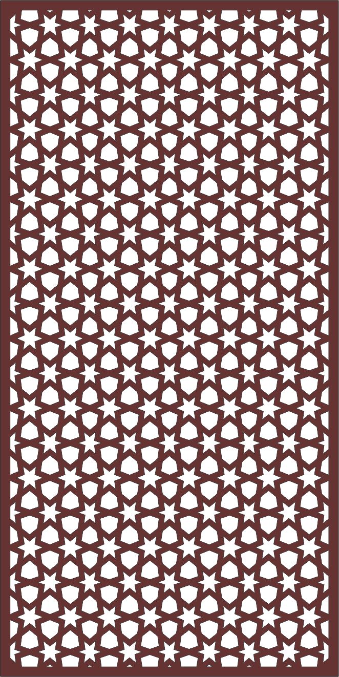 Laser Cut Decorative Privacy Partition Indoor Panel Room Divider Seamless Pattern Free DXF File
