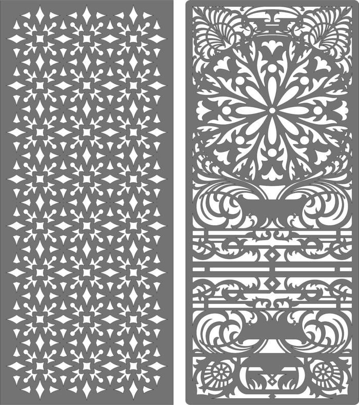 Decorative Privacy Partition Indoor Panel Room Divider Seamless Pattern Free CDR Vectors Art