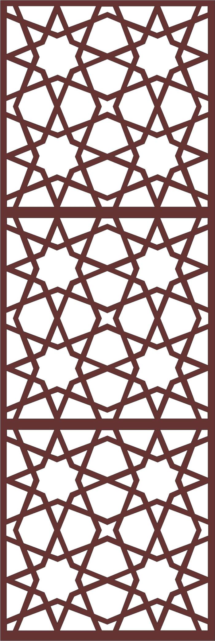Laser Cut Decor Seamless Floral Grill Free DXF File