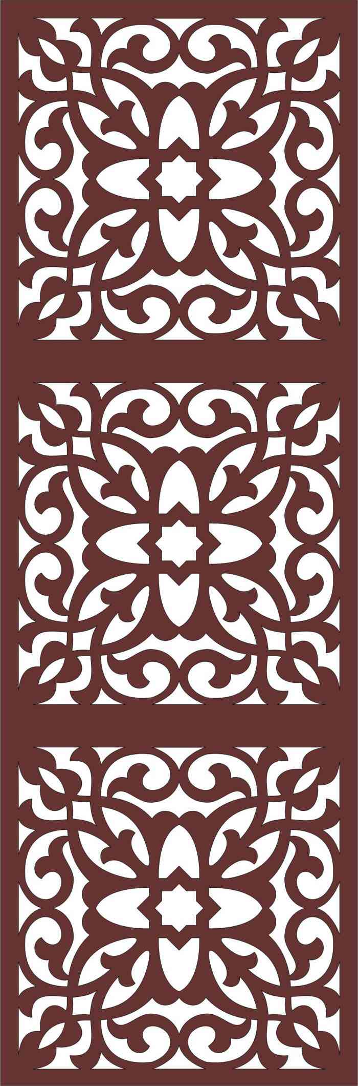 Laser Cut Decor Seamless Separator Grill Free DXF File
