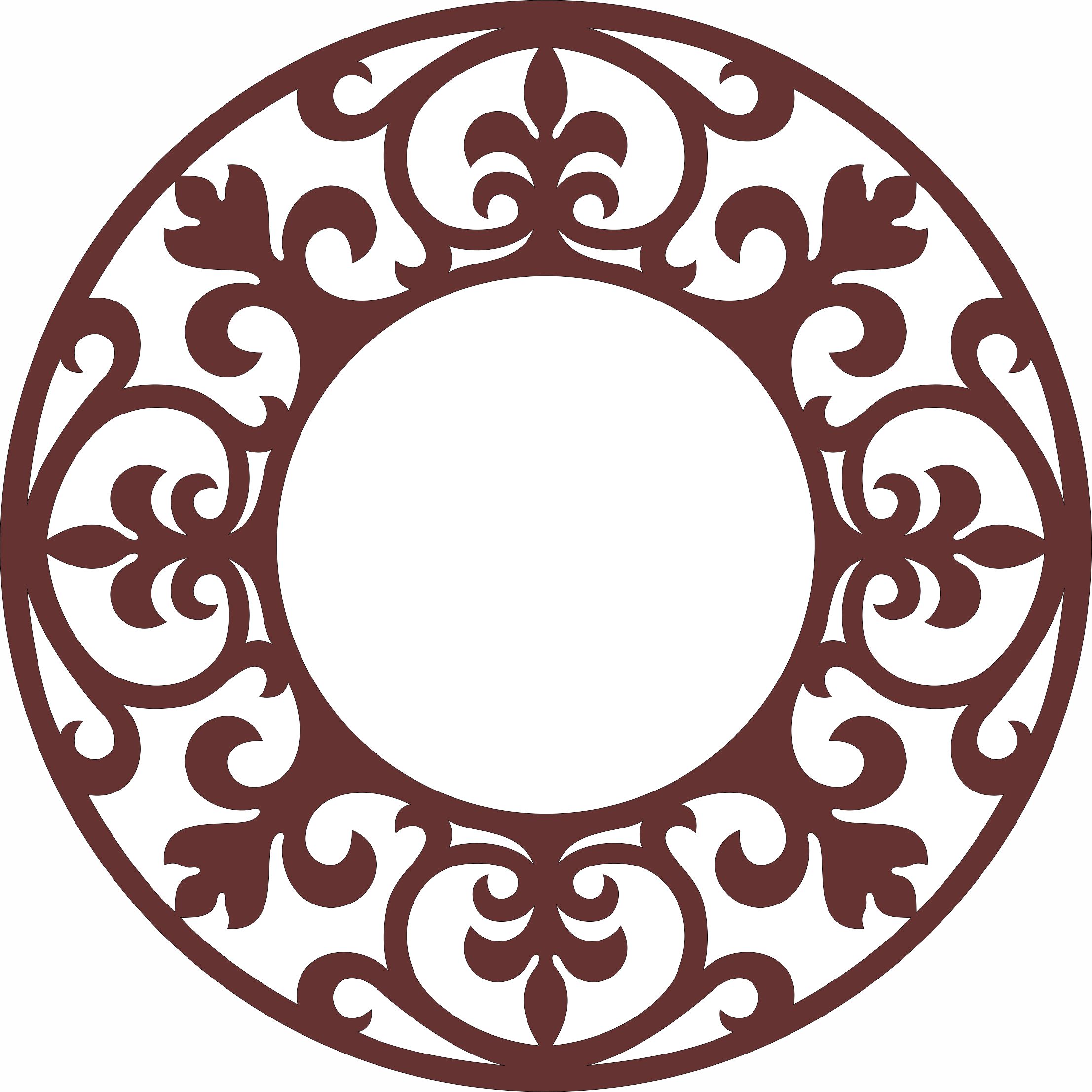Laser Cut Privacy Partition Window Grill Round Panel Free CDR Vectors Art