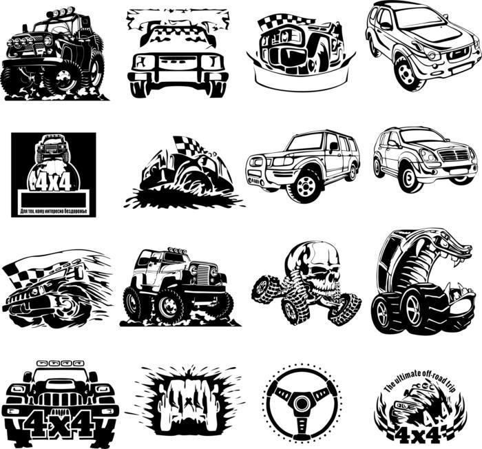 Stickers 4×4 download Collection Free CDR Vectors Art
