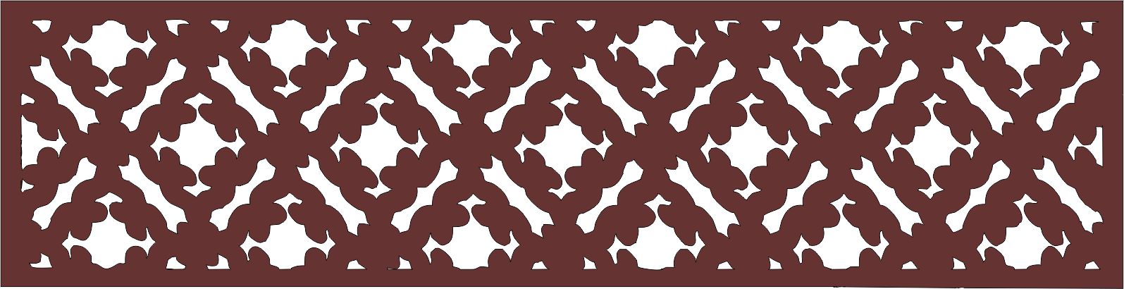 Laser Cut Decorative Privacy Partition Indoor Panels Room Divider Jali Seamless Free DXF File