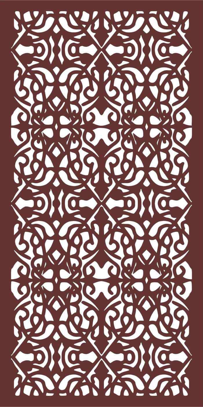 Laser Cut Privacy Partition Window Jali Round Seamless Design Free CDR Vectors Art