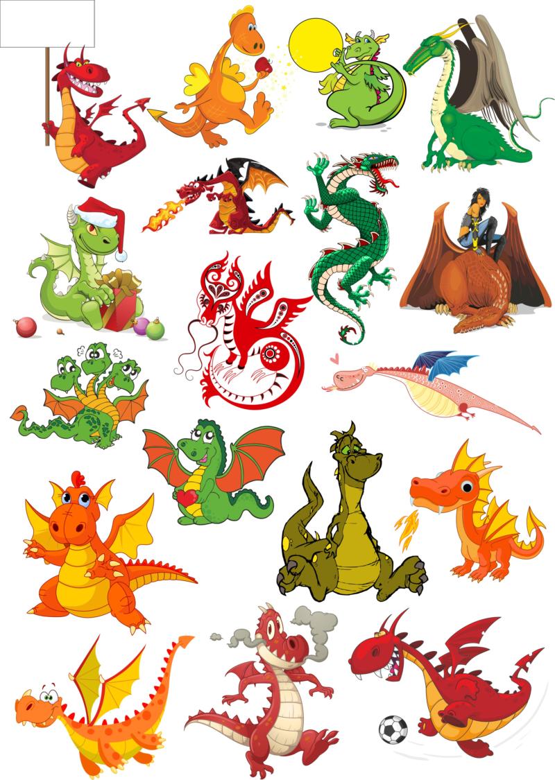 Vector Dragons Download Free Color Clipart Free CDR Vectors Art