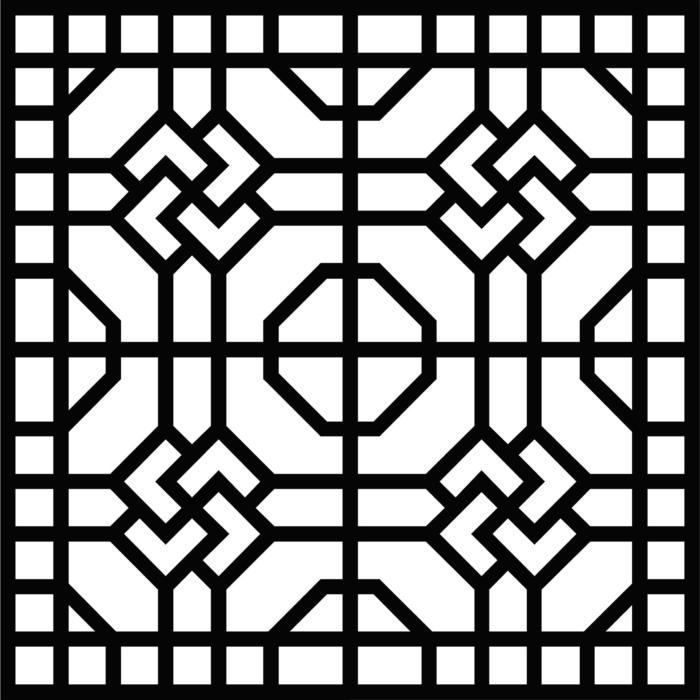 Laser Cut Living Room Seamless Floral Lattice Stencil Pattern Free CDR Vectors Art