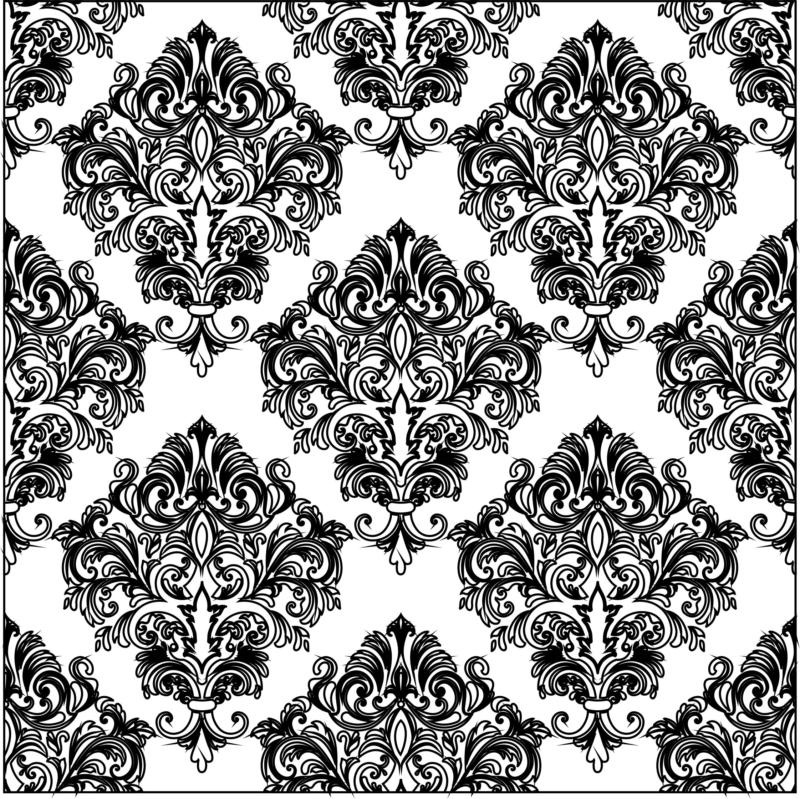 Laser Cut Drawing Room Floral Lattice Stencil Floral Seamless Design Free DXF File