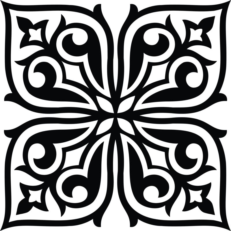 Laser Cut Drawing Room Floral Lattice Stencil Separator Seamless Free DXF File