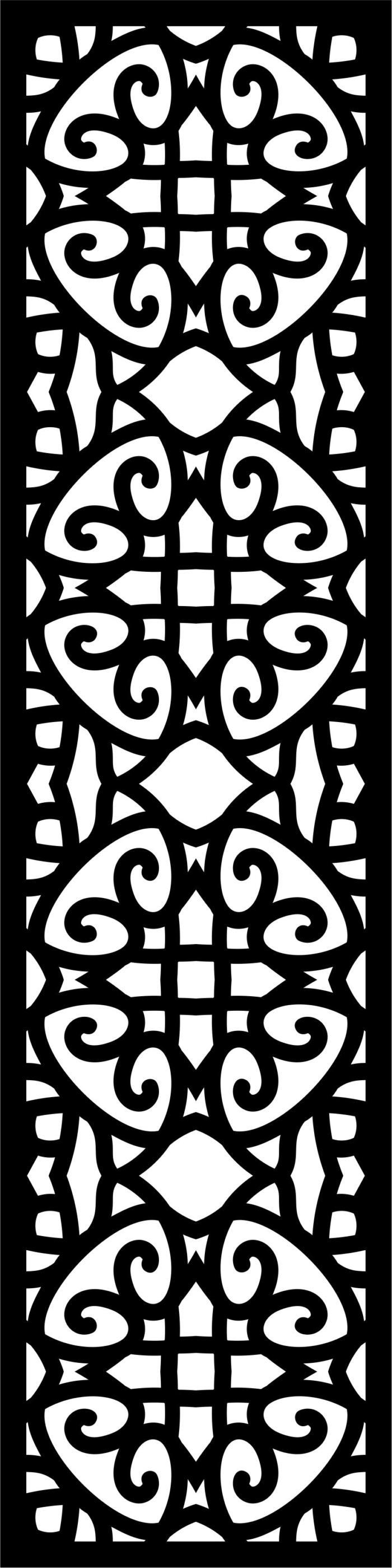Panel Floral Lattice Stencil Room Divider Pattern Free DXF File