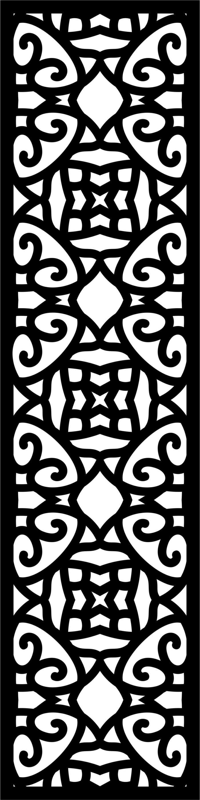 Panel Floral Lattice Stencil Room Divider Patterns Free DXF File