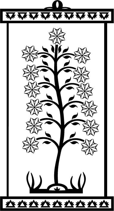 Tree Plant For Laser Cut EPS Vector