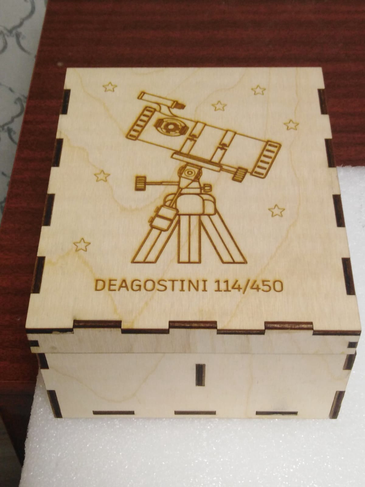 Laser Cut Telescope Storage Box Free CDR Vectors Art