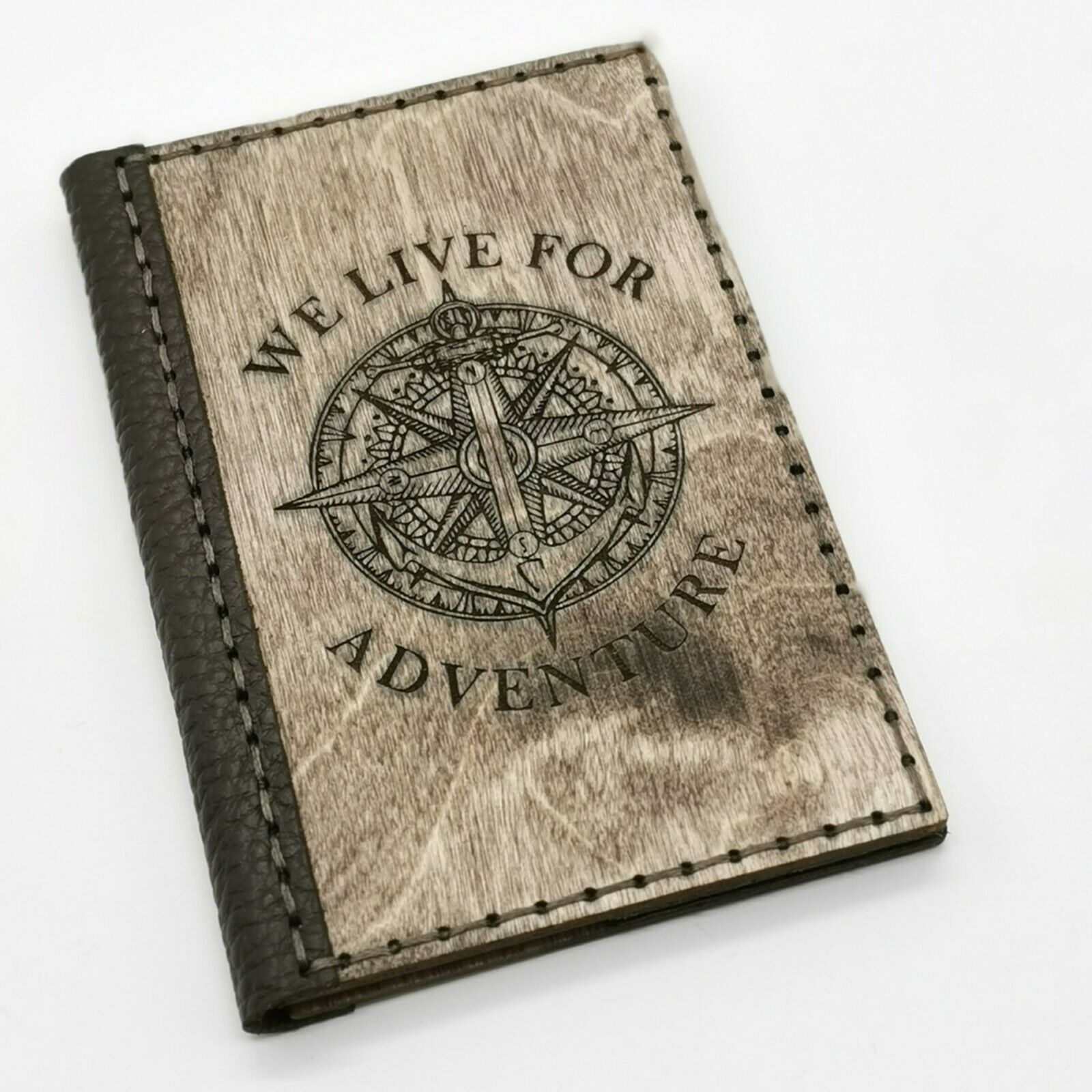 Wooden Engraved Passport Cover Free CDR Vectors Art