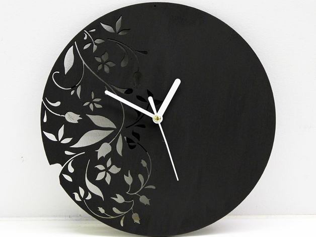 Laser Cut Layout For Round Clock EPS Vector