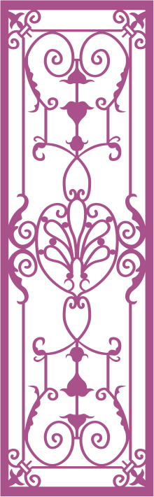 Wrought Iron Grille Pattern Free CDR Vectors Art