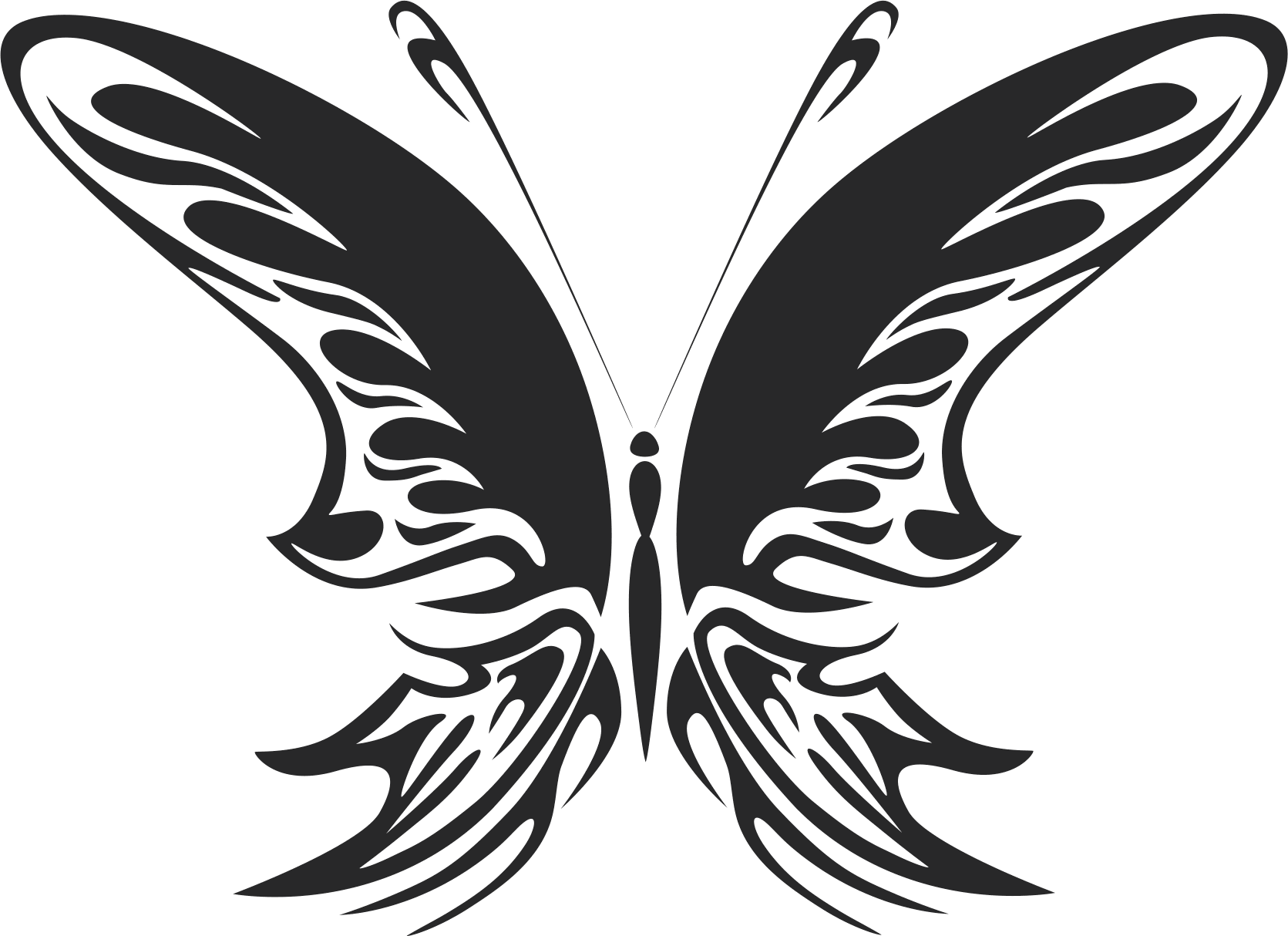 Butterfly Silhouette Design Free CDR Vectors Art