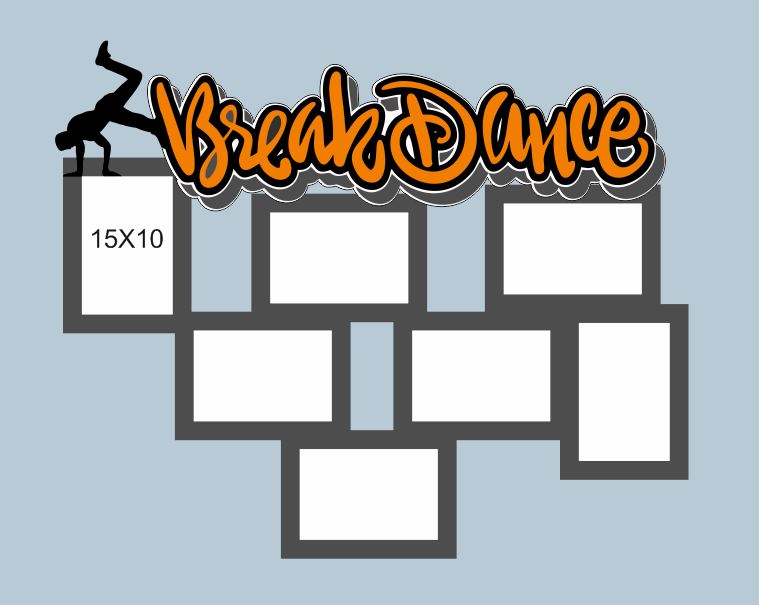 Break Dance Frame Free CDR Vectors Art
