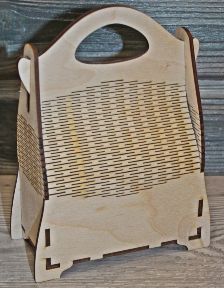 Laser Cut Cute Gift Box Hand Bag Free CDR Vectors Art