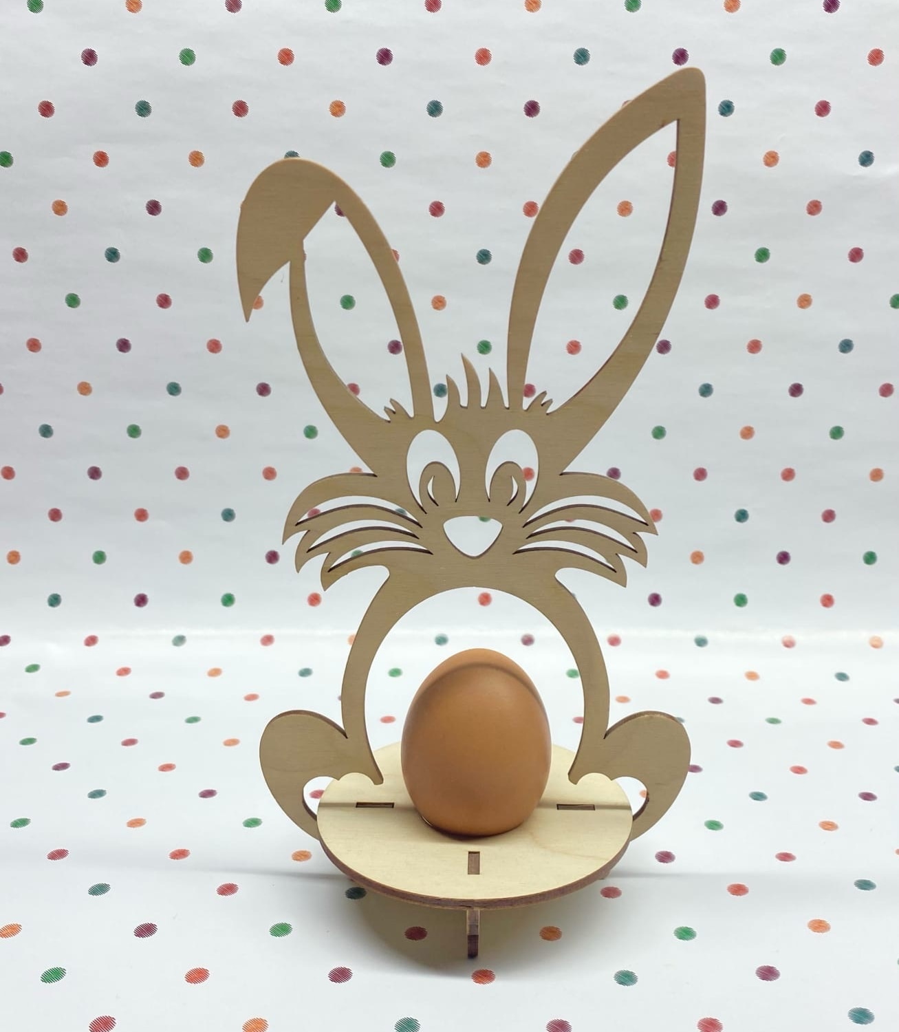 Laser Cut Bunny Easter Egg Holder Free CDR Vectors Art