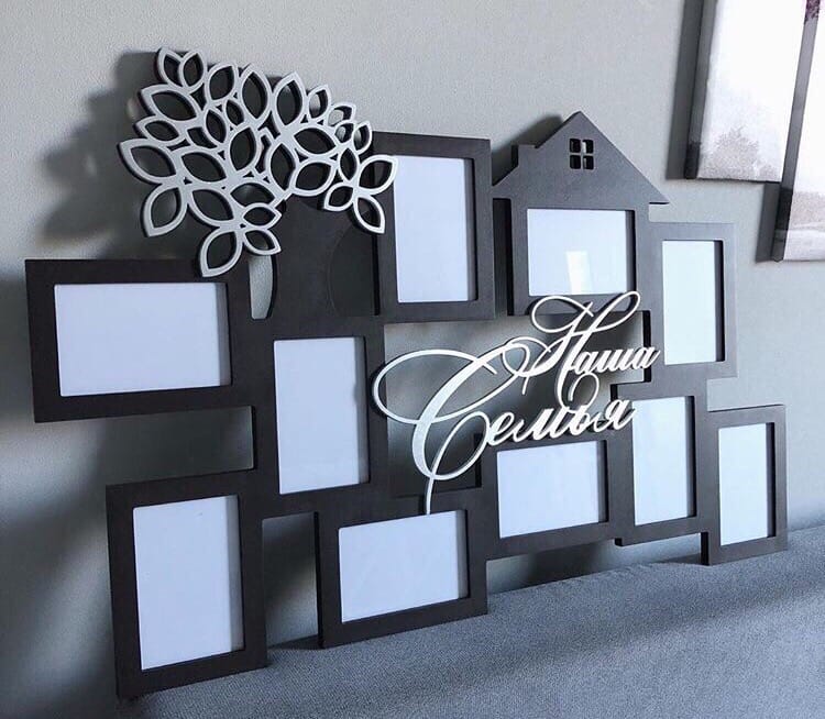 Laser Cut Family Photos Wall Decor Picture Frames Free CDR Vectors Art