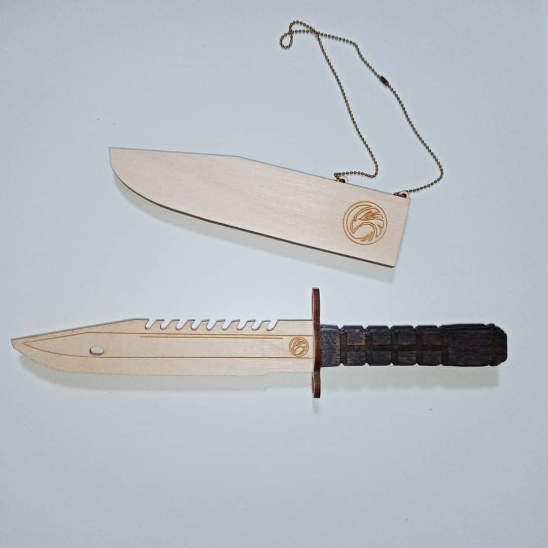 Wooden Bayonet Knife For Laser Cut Free CDR Vectors Art