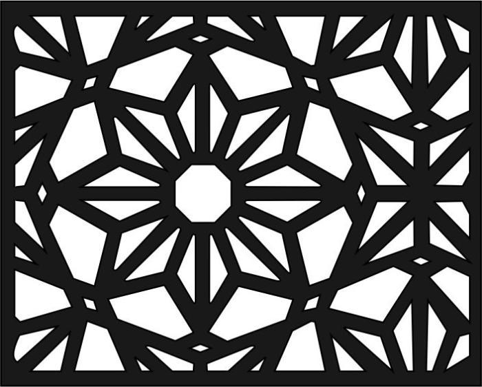 Laser Cut Abstract Geometric Screen Design Pattern Free CDR Vectors Art