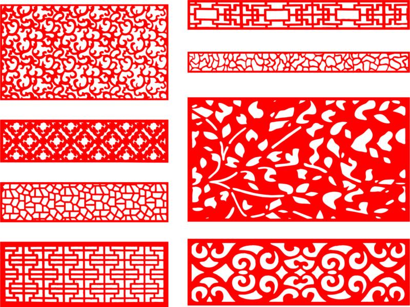 Laser Cut Cnc Jali Cutting Pattern Designs Set Free CDR Vectors Art