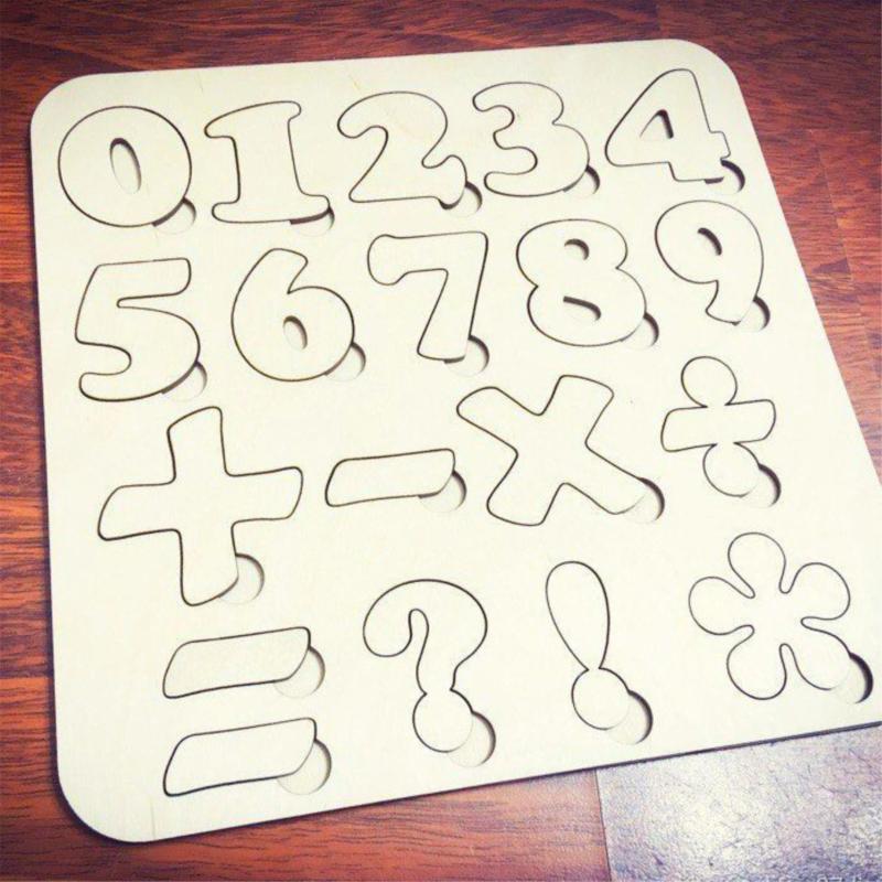 Numbers Puzzle Template For Laser Cut Free CDR Vectors Art