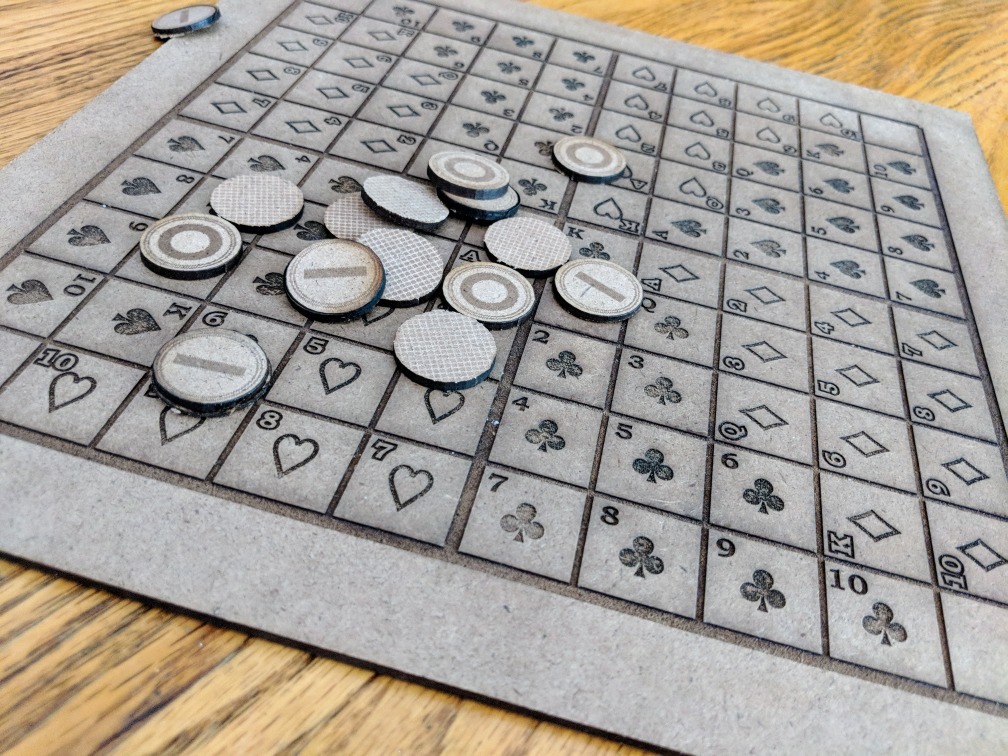 Sequence Board Game And Pieces Laser Cut Free CDR Vectors Art