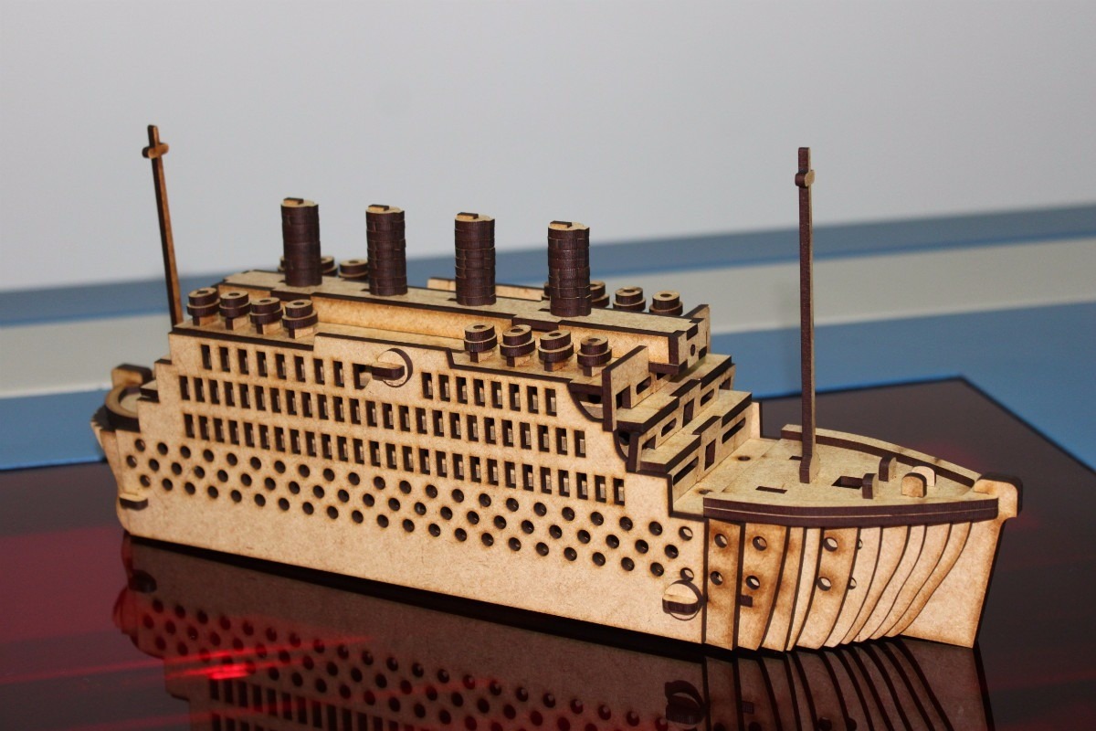 Titanic 3d Puzzle For Laser Cut Free CDR Vectors Art