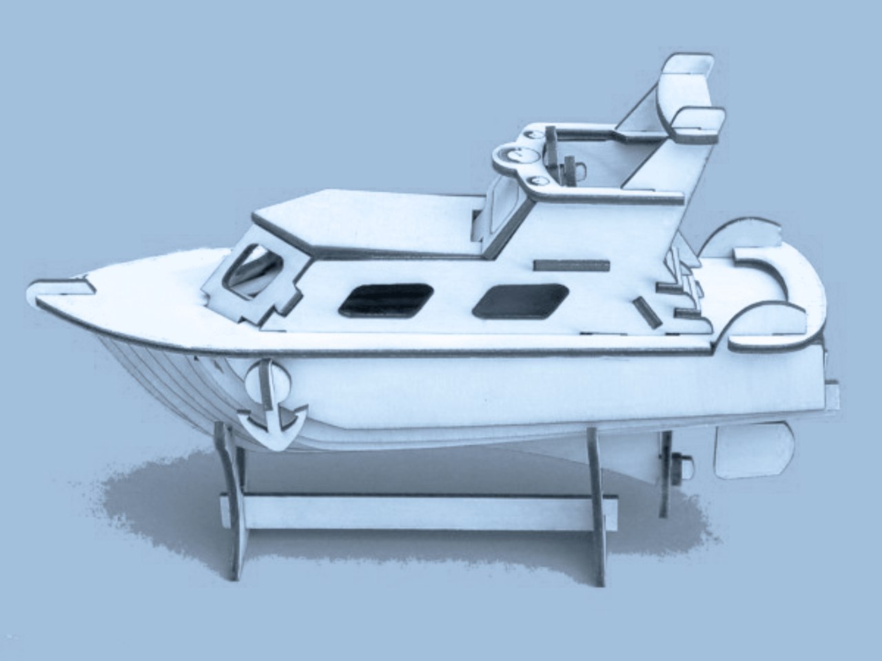 Yacht Puzzle Model For Laser Cut Free CDR Vectors Art