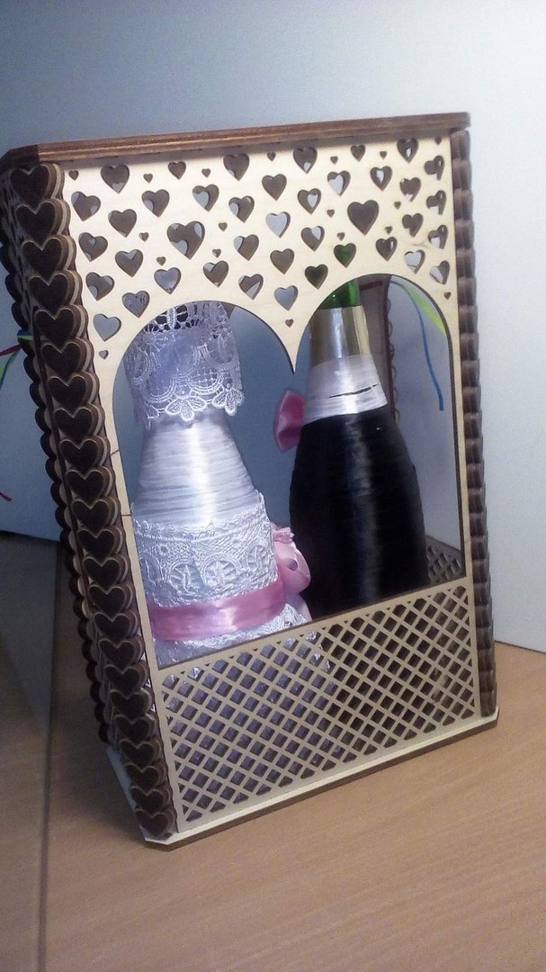 Decoration Of Wedding Bottles For Laser Cut Free CDR Vectors Art