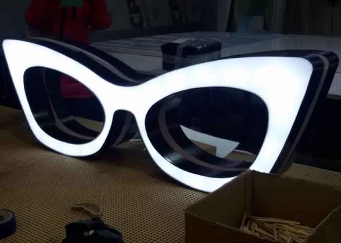Laser Cut Glasses Optical Shop Sign Board Free CDR Vectors Art