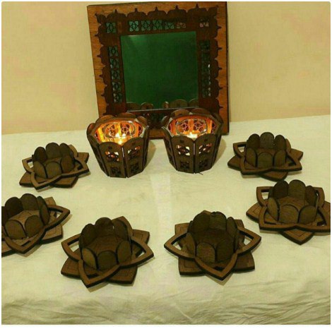 Laser Cut Haft Seen Traditional Table Of Nowruz Free CDR Vectors Art