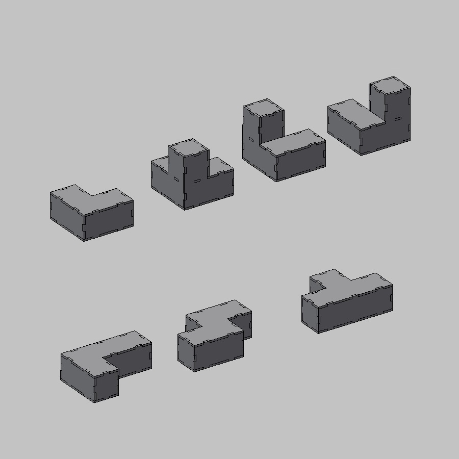 Laser Cut Tetris Blocks 3d Free CDR Vectors Art