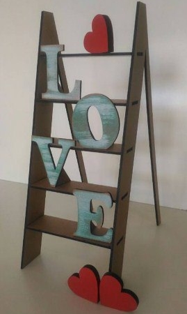 Laser Cut Wedding Decor Ladder Ladder Of Love Free CDR Vectors Art
