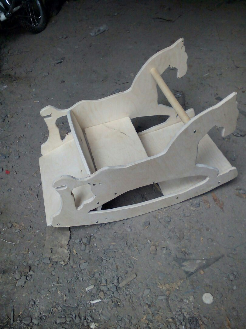 Rocking Horse Plywood 10mm For Laser Cut Free CDR Vectors Art
