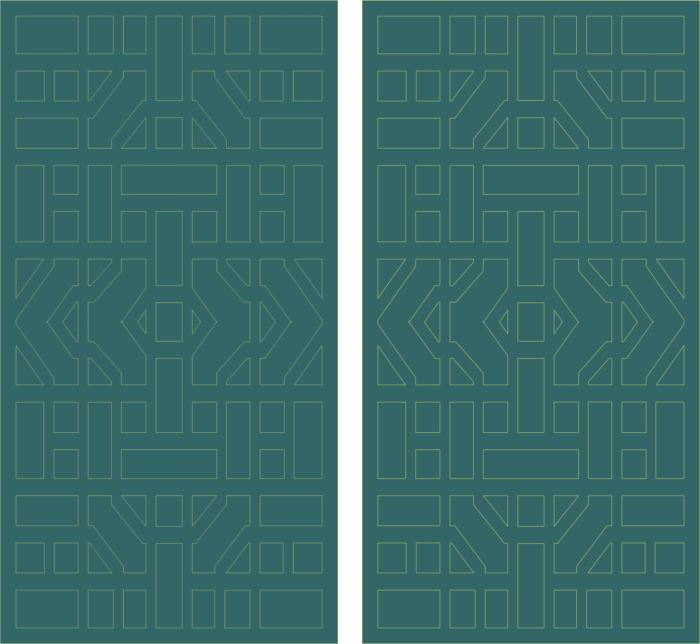 Abstract Geometric Panel Pattern For Laser Cut Free AI File