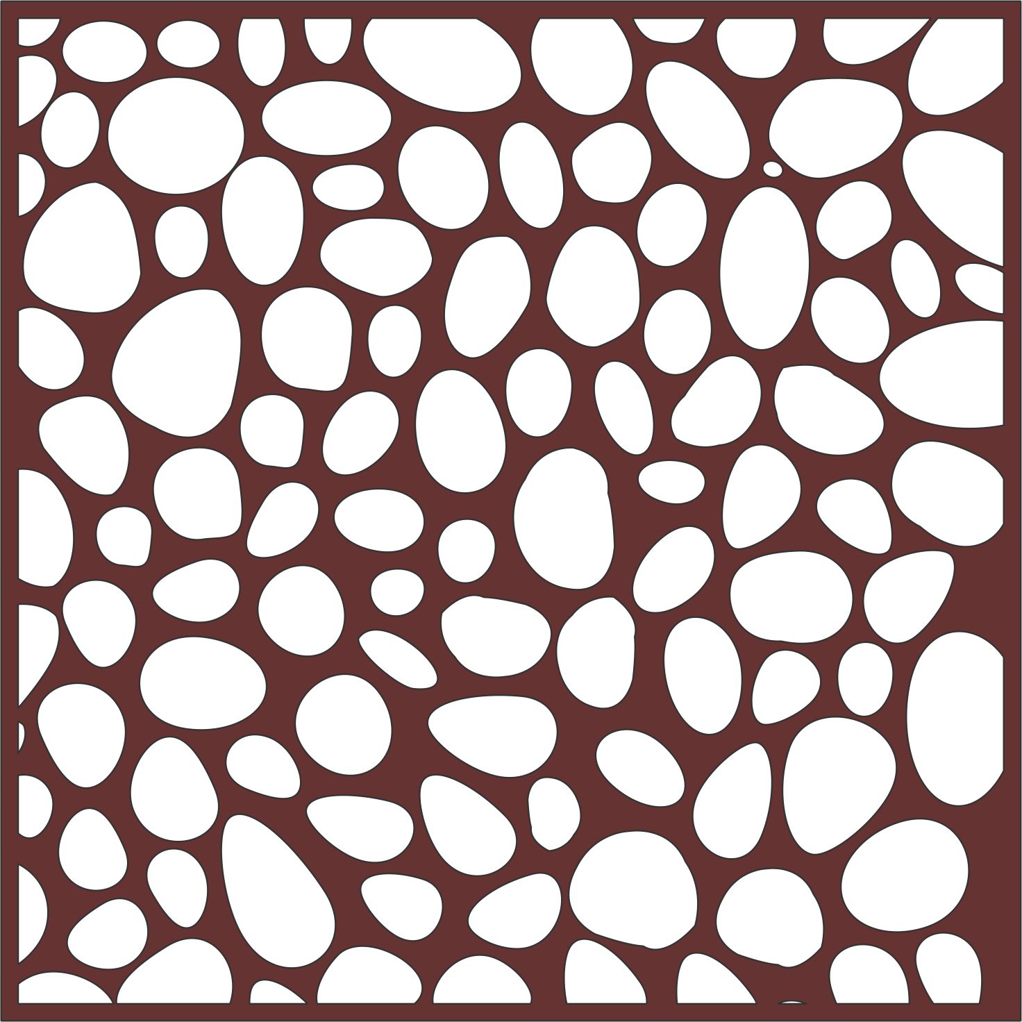 Bubbles Seamless Floral Screen Design For Laser Cut Free AI File
